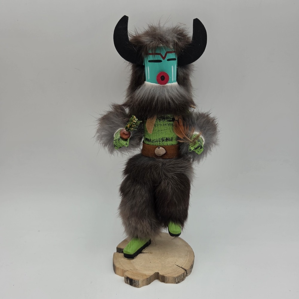 Vintage 9 1/2" Native American Kachina Doll Removable Mask "Medicine Man" Signed